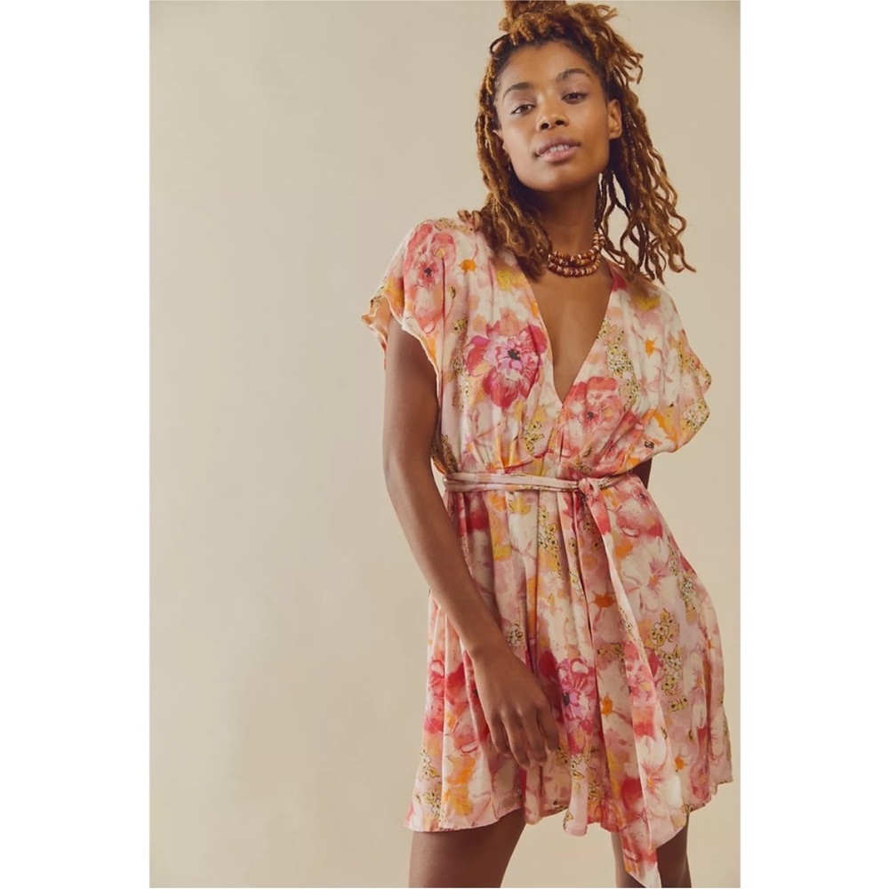Free People ❥ Floral Mini Dress - Picture 4 of 8